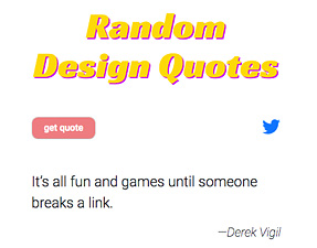 Random quote by Derek Vigil: It's all fun and games until someone breaks a link.
