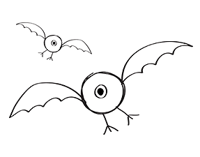 Illustration of slightly menacing flying eyeballs.